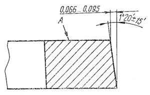 Сечение конусного компрессионного кольца