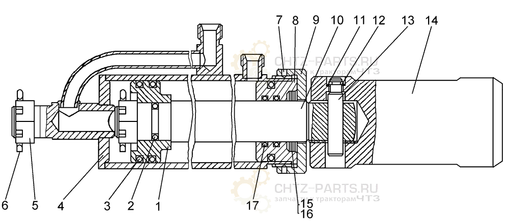 Гидроцилиндр рыхлителя ДЭТ-250М2Б Гидроцилиндр рыхлителя ДЭТ-250М2Б