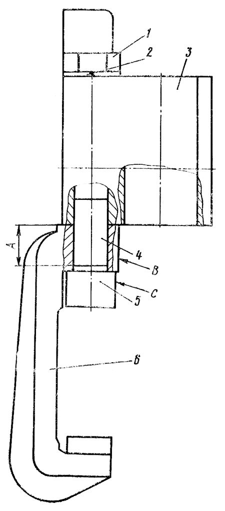 Опора натяжного колеса с упором Опора натяжного колеса с упором