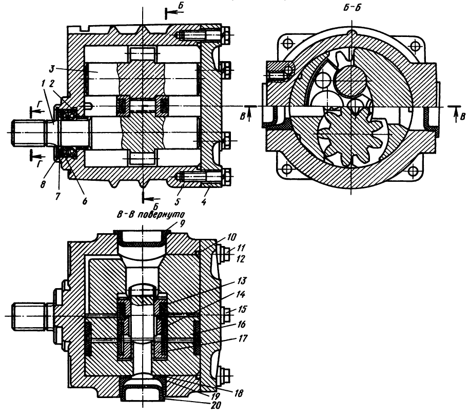 Рис. 105. Насос НШ-100 Рис. 105. Насос НШ-100 Т-130М